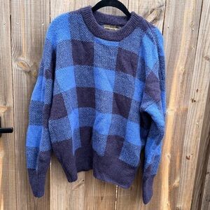 Princess Highway Blue Plaid Crewneck Sweater Size 12